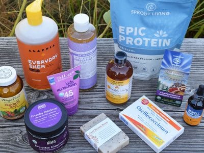 collection of body care and wellness products
