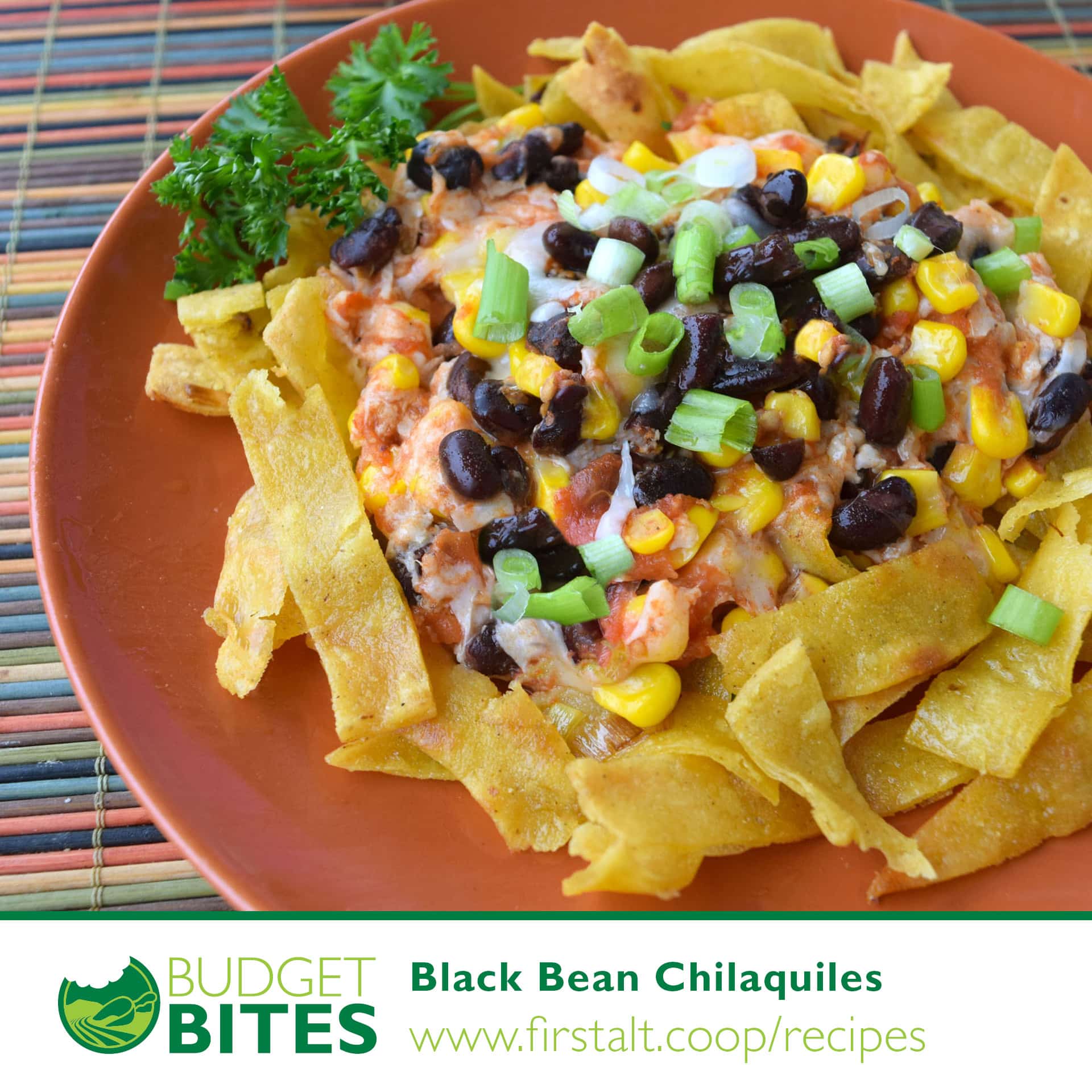 Budget Bites Online – Black Bean Chilaquiles